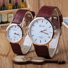 Hot fashion creative watches women men quartz-watch  unique dial design lovers' watch leather wristwatches clock