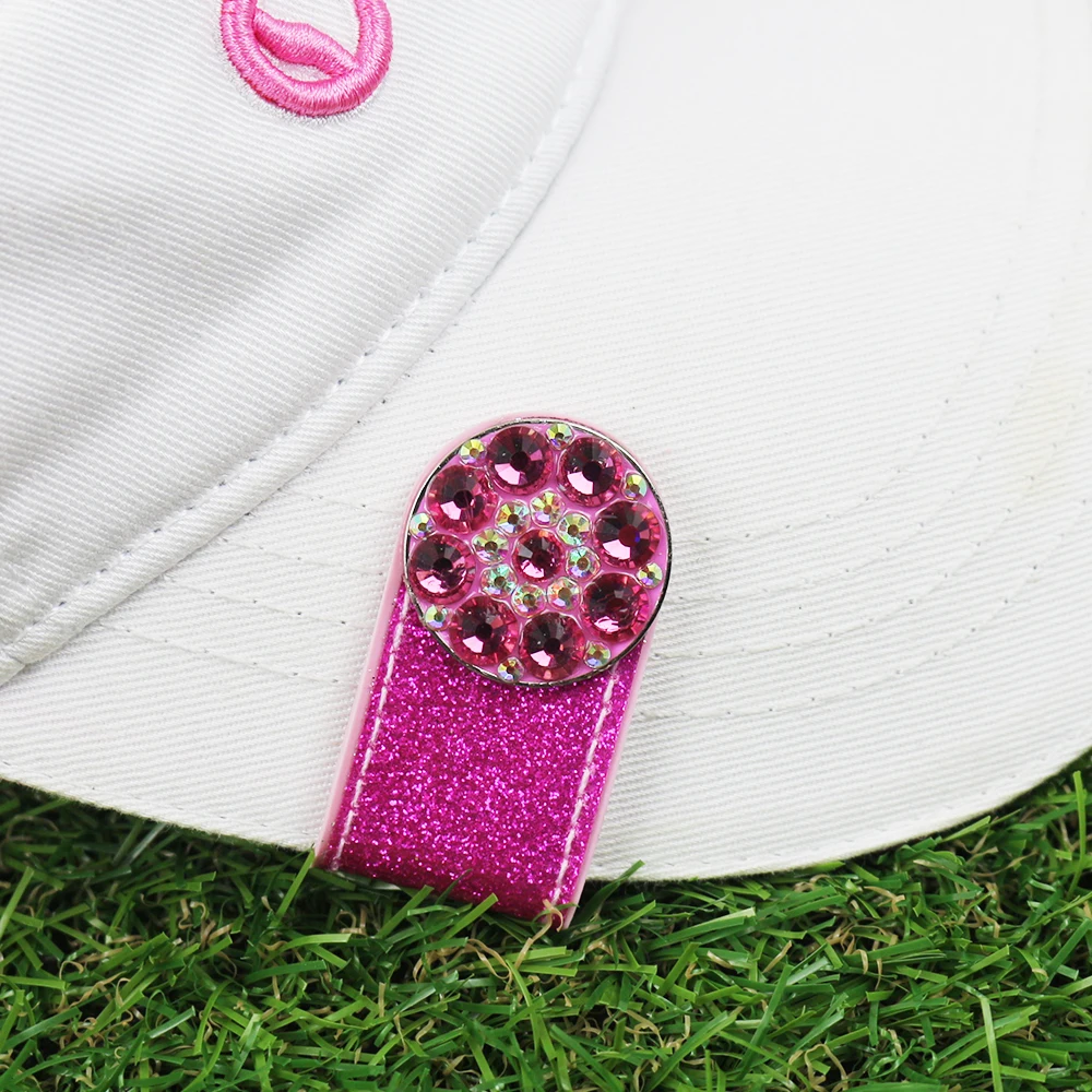 PINMEI Glittering PVC Golf Hat Clips Bling Ball Mark Sets Crystal Markers with Cap Accessory Gifts for Lady Children | Спорт и