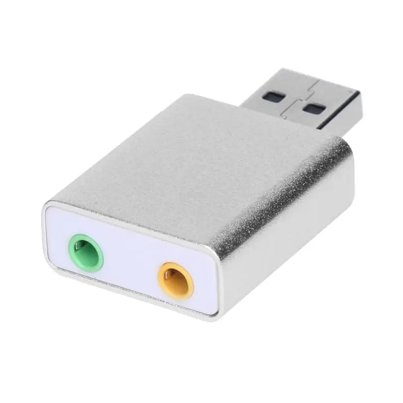 

Portable Audio Cable Adapter Silver External USB 2.0 To 3D Virtual Audio Sound Card Adapter Converter 7.1 CH Sep30
