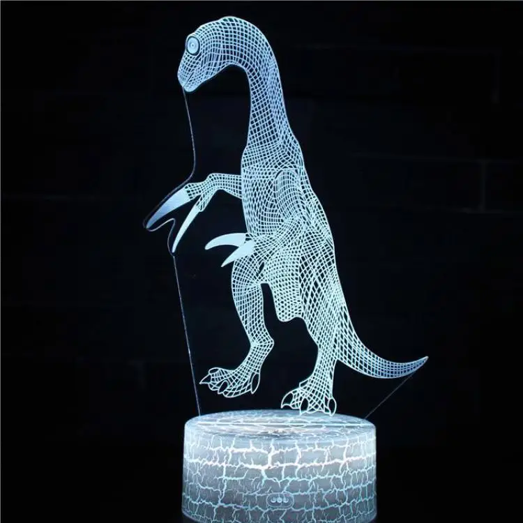 Tyrannosaurus Rex Usb Светодиодная лампа Новинка Luminaria Led Usb 3d свет Powerbank 3d лампа детская комната светодиодный 3d-ночник - Испускаемый цвет: 7 color change