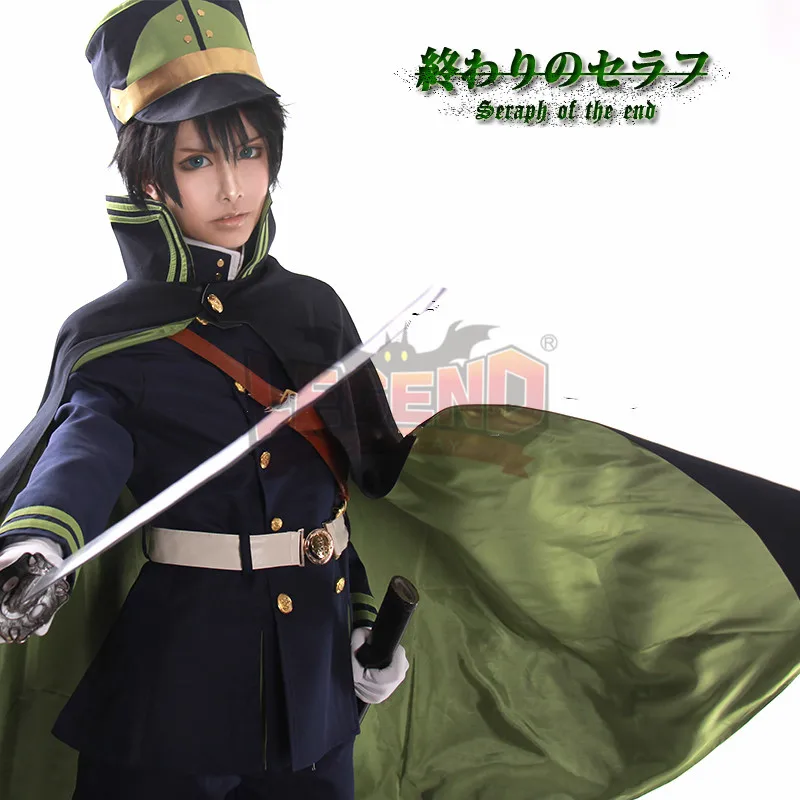 

Cosplaylegend Anime Seraph of the End Owari no Serafu Yuichiro Hyakuya Cosplay Costume adult Costume halloween costume with cape