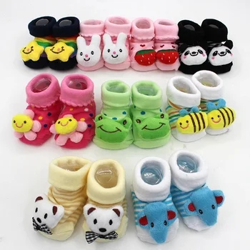 

0-6 Month Unisex Children Cute Cartoon Style Newborn Baby Kids Infant Breathable Doll Socks