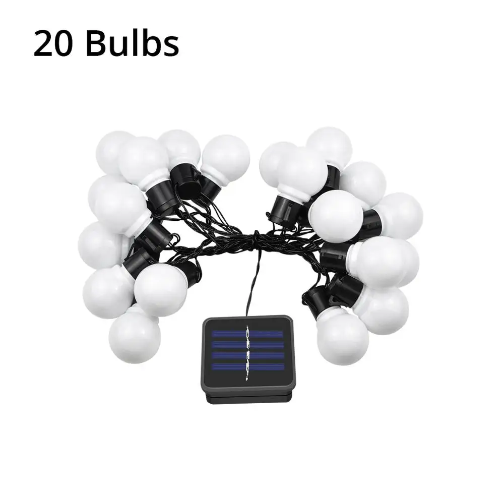 5M 20LEDS 5 м 2,5 м Праздничные рождественские рогатки Свадебные День Рождения Декоративные луковицы Солнечный светодиодный girlanda сад свет открытый гирлянда - Цвет: 5M 20LEDS