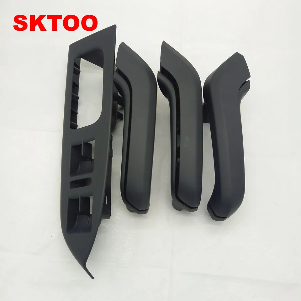 Sktoo 7 шт. для Volkswagen VW Touran дверная ручка рамка внутренняя подлокотник Межкомнатная дверь Возьмите ручки крышки переключатель окна ободок - изображение