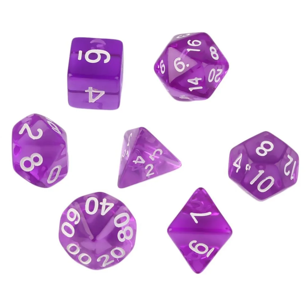 

7pcs/Set Games Multi Sides Dice D4 D6 D8 D10 D12 D20 Gaming Dices New Drop shipping In Stock New HOT