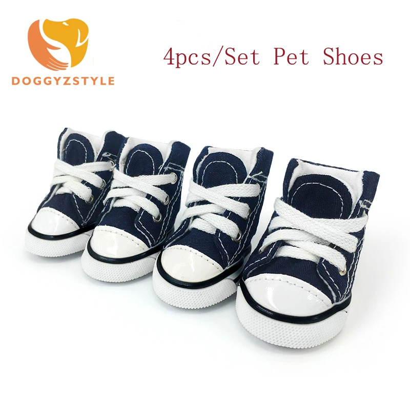 Denim Dog Shoes Sport Anti slip Sneaker Casual Breathable Pet Shoes For