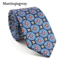 Mantieqingway 6 см бренд галстук с ярким узором для Для мужчин бабочка в деловом стиле с принтом галстук для свадьбы для Для мужчин Gravatas corbatas галстуки в повседневном стиле