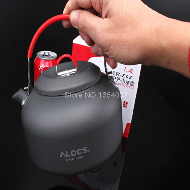 Alocs портативный алюминиевый чайник с теплообменником для пикника и кемпинга