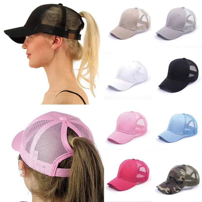 

Ponytail Baseball Cap Women Messy Bun Baseball Hat Snapback Camouflage Mesh Cap Spring and Summer Camo Outdoor Hat Hip Hop Hats