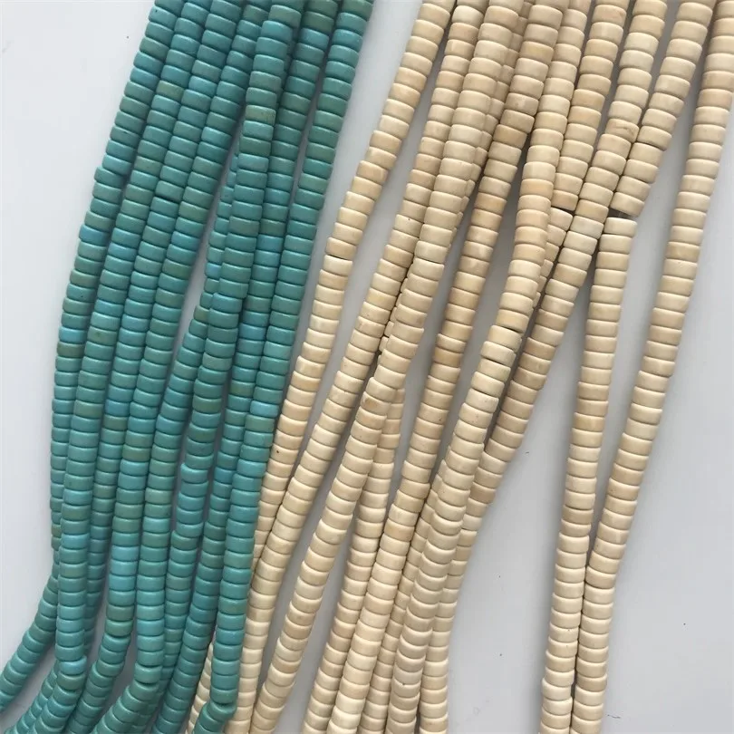 

Geometrical Column Turquoises Blue White Created Natural Beads Loose Stones Beading Bracelet DIY Finds Heishi 2*4/3*6/3*8mm New