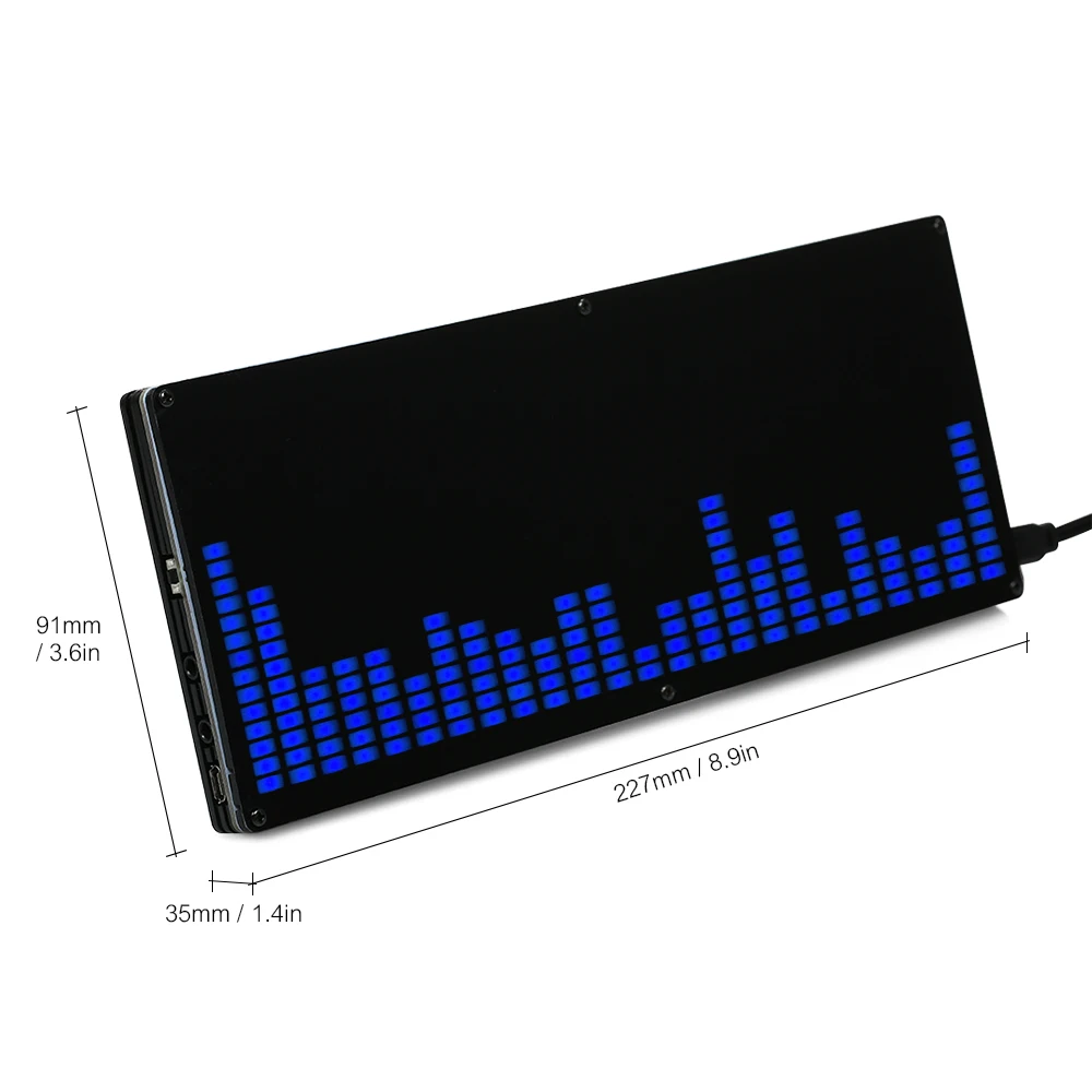 Цифровой DIY светодиодный дисплей музыкального спектра комплект SCM светодиодный модуль 2 в 1 USB и аудио кабель изменение с музыкальным ритмом