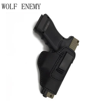 

Leather IWB Holster for S&W M&P Shield - GLOCK 17 19 22 23 32 33 / Springfield XD & XDS / Plus All Similar Sized Handguns -Right