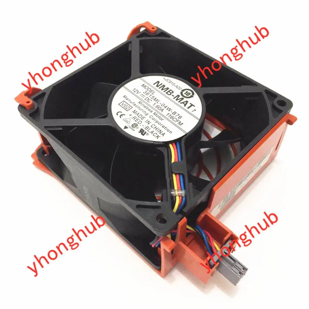NMB-MAT 3615ML-04W-B76 V01 V02 PE1900 2900 DC 12V 1.60A 92X92X38mm Server Cooler Fan
