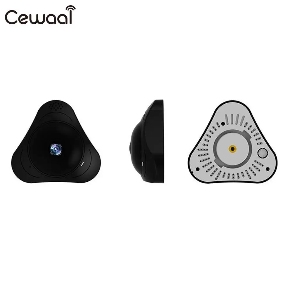 Cewaal 360 Degree Wide Angle Fisheye Panoramic Panorama IP VR Camera CCTV Cam Video IR Night Vision US plug Camcorder Cam