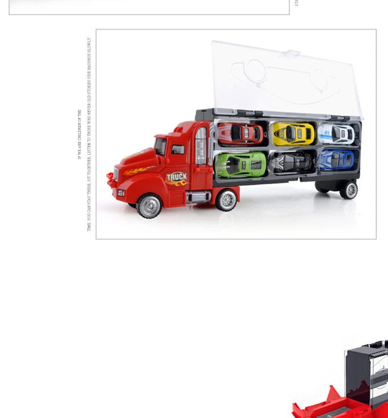 Палец рок отстрел контейнер для хранения грузовик с литья под давлением игрушка/машинка автомобиля игрушечные лошадки модель