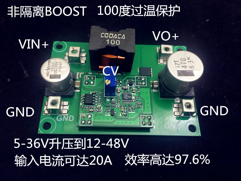 US $45.00 Dc Adjustable Boost Power Module Input 5 36v18a Output 12 56v Aluminum