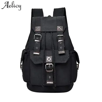 

Aelicy Men Women Travel Canvas Backpack Rucksack 2020 New Design Men Backpack For 15.6 inches Laptop Backpack Mochila Masculina