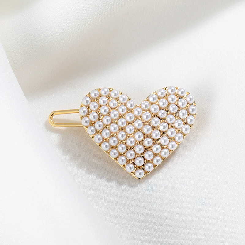 

CHIMERA Heart Hairpin Women Girls Pearl Hair Clip Elegance Sweet Wedding Hair Decorations Jewelry Accessories Hairgrips Barrette
