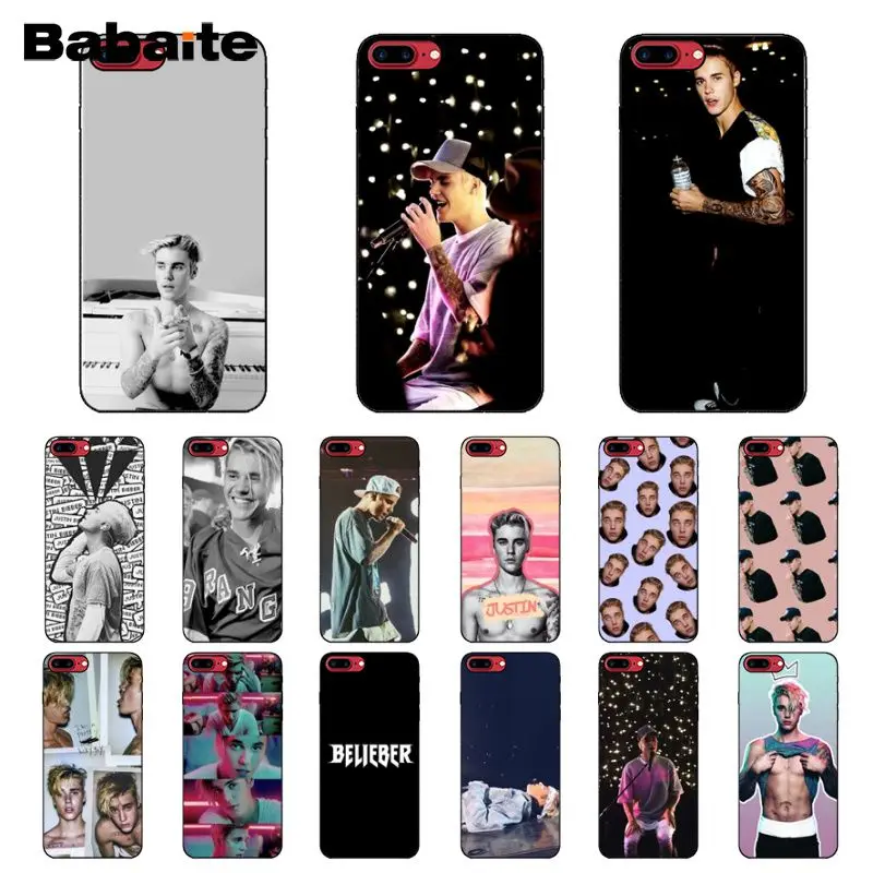 Babaite Justin Bieber Black TPU Soft Silicone Phone Case Cover for iPhone X XS MAX 6 6S 7 7plus 8 8Plus 5 5S XR