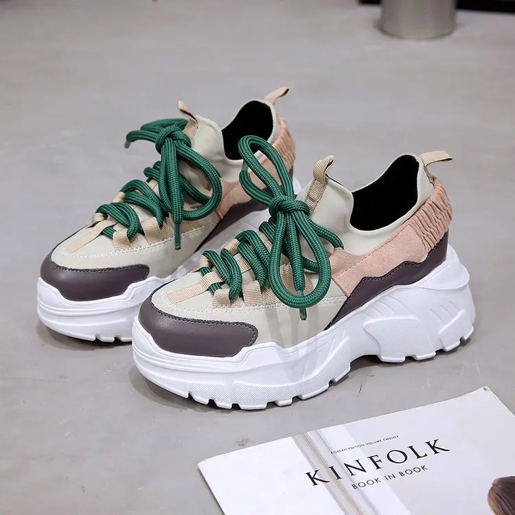 

2019 Spring Autumn Women Casual Shoes Comfortable Platform Shoes Woman Sneakers Ladies Breathable Trainers