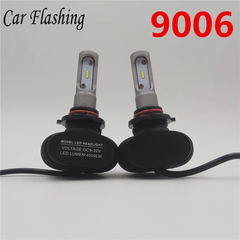 

Car Flashing 2 pcs S1 H1 Bulb H7 H11 H4 9005 9006 LED Headlight 50W 8000LM Auto N1 HB4 Auto HB3 Bulb Fog Light 6500K CSP Lamp