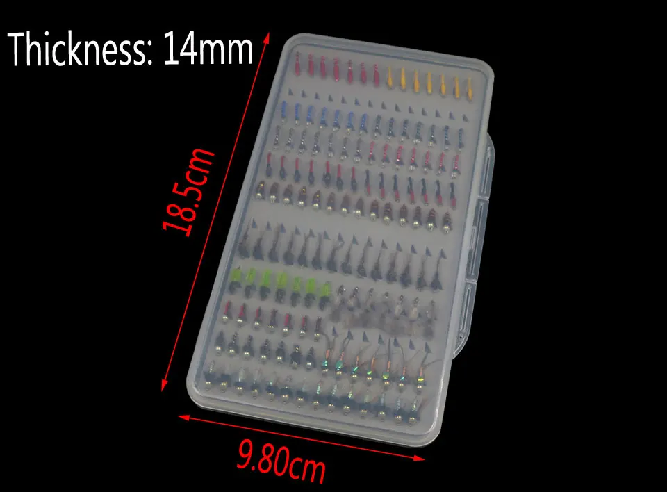 Conjunto para Pesca com Mosca Ultra-fino Portátil Ninfa Scud Midge Mosca Pesca Moscas Caixa Fina Truta Iscas 133 Pçs - Set 6 Cheap Iscas artificiais