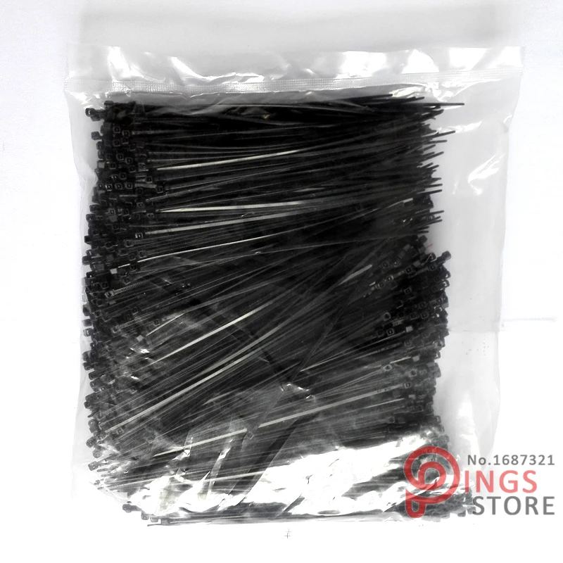 1000Pcs/pack 3*150mm High Quality width 1.9mm Black Color Factory Standard Self-locking Plastic Nylon Cable Ties,Wire Zip Tie 1000Pcs/pack 3*150mm High Quality width 1.9mm Black Color Factory Standard Self-locking Plastic Nylon Cable Ties,Wire Zip Tie