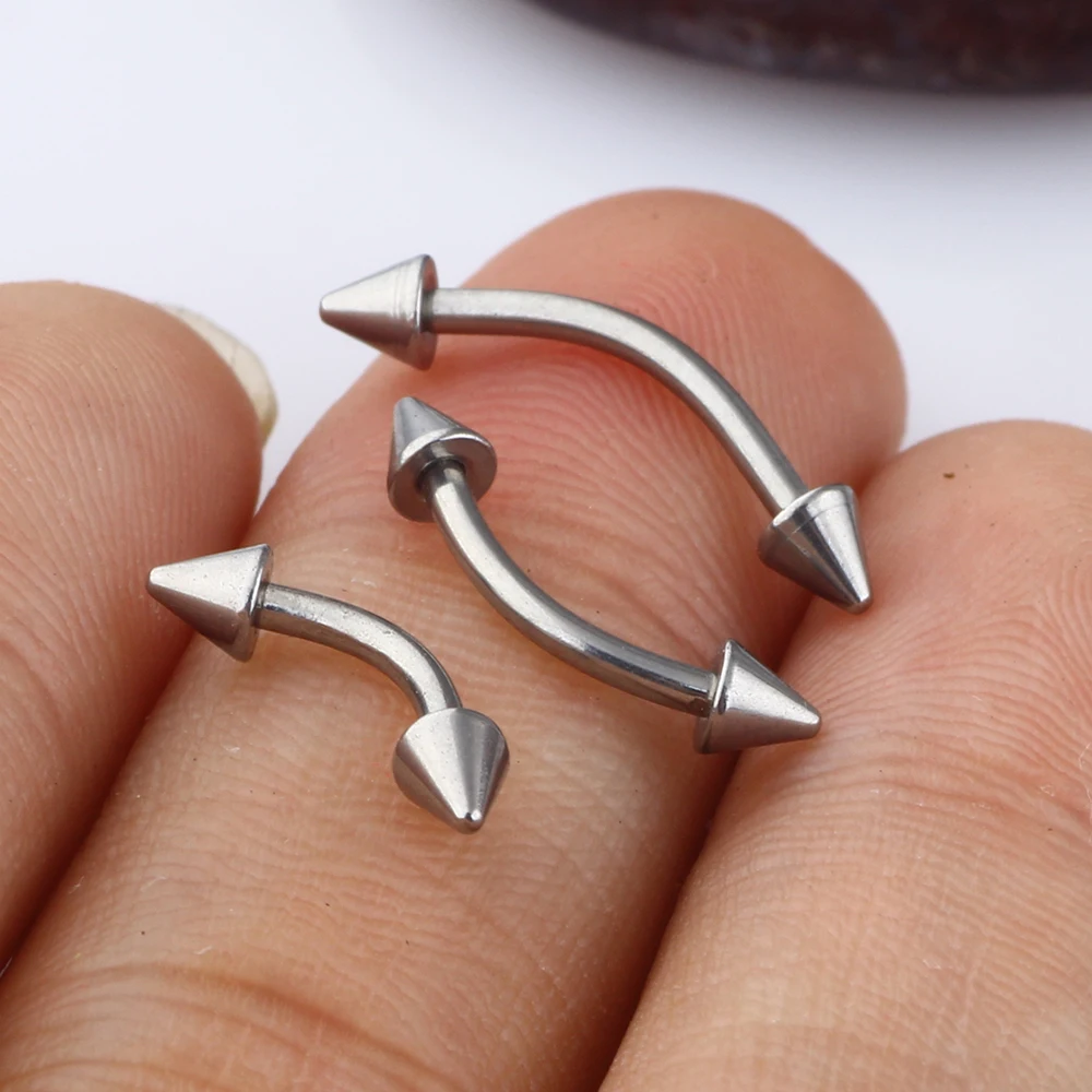 JUNLOWPY Mix 6/8/10mm Eyebrow Rings Surgical Steel Body Jewelry Tragus Lip Piercing Eyebrow Barbell Bar 16G Screw Pircing 100pcs