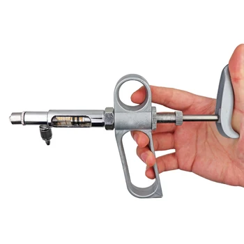 

2ml Veterinarian tools Continuous vaccinat gun metal automatic for livestock Animal pig Chicken insert bottle equipments