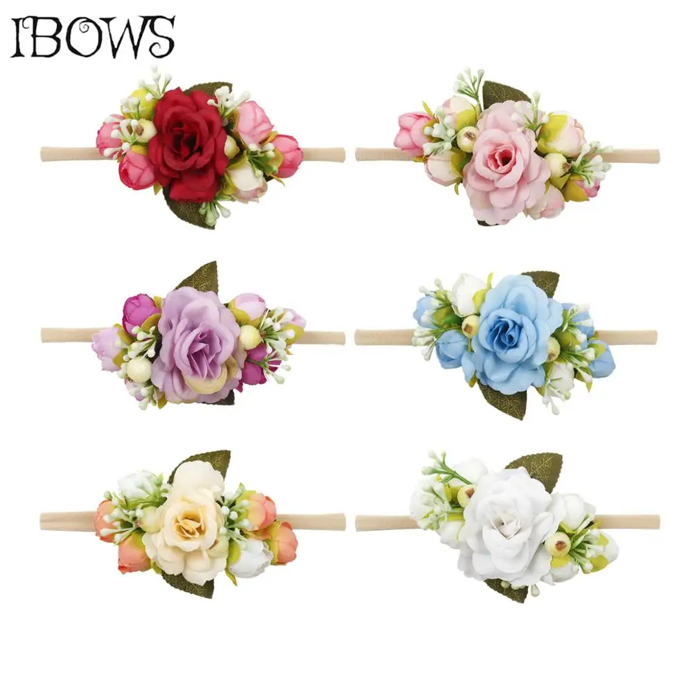 

Artificial Flower Headband for Baby Girls Photography Props Handmade Fake Floral Hair Band Baby Party Headwear Hair Accessories