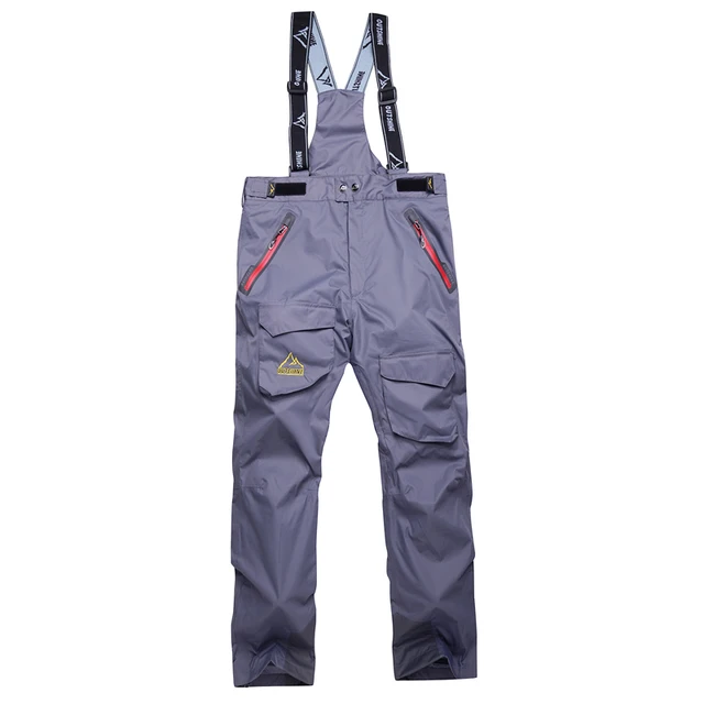 Professional Men's Windproof Waterproof Ski Bib Pants Breathable Winter