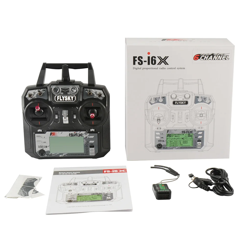 Оригинальный Flysky FS i6X 10CH 2 4 GHz AFHDS 2A RC передатчик с iA6B приемником для
