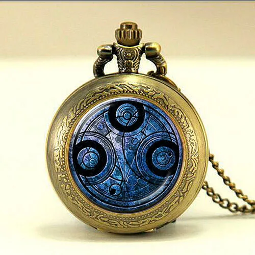 2017 New Vintage Doctor Who Time Lord Gallifreyan Necklace Pocket font b Watch b font Pendant