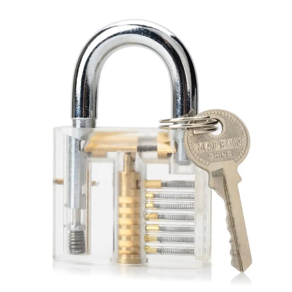 

Locksmith Tool Transparent Visible Practice Padlock Beautiful Practical Full Lock Display Lock Core Structure