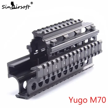 

SINAIRSOFT Yugo M70 AK Quad Rails for AK 47/74 Hunting Shooting Tactical Gun Quad Rail Rail Mount with 6pcs Covers