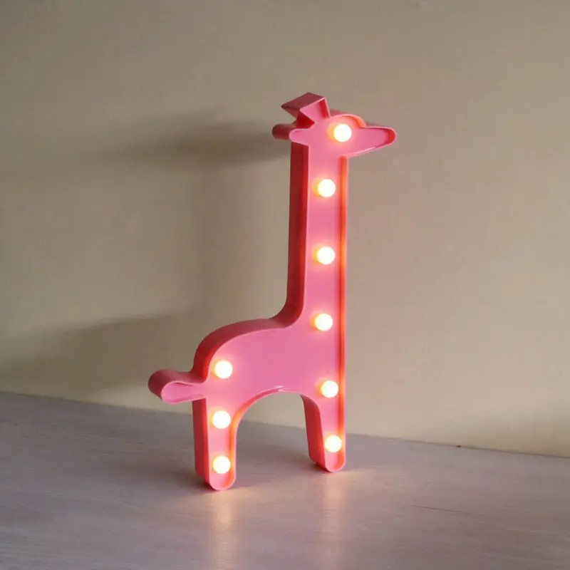 

New Giraffe Night Lamp LED Night Light Children Baby Kids Bedside Lamp Nightlight Christmas Birthday Gift