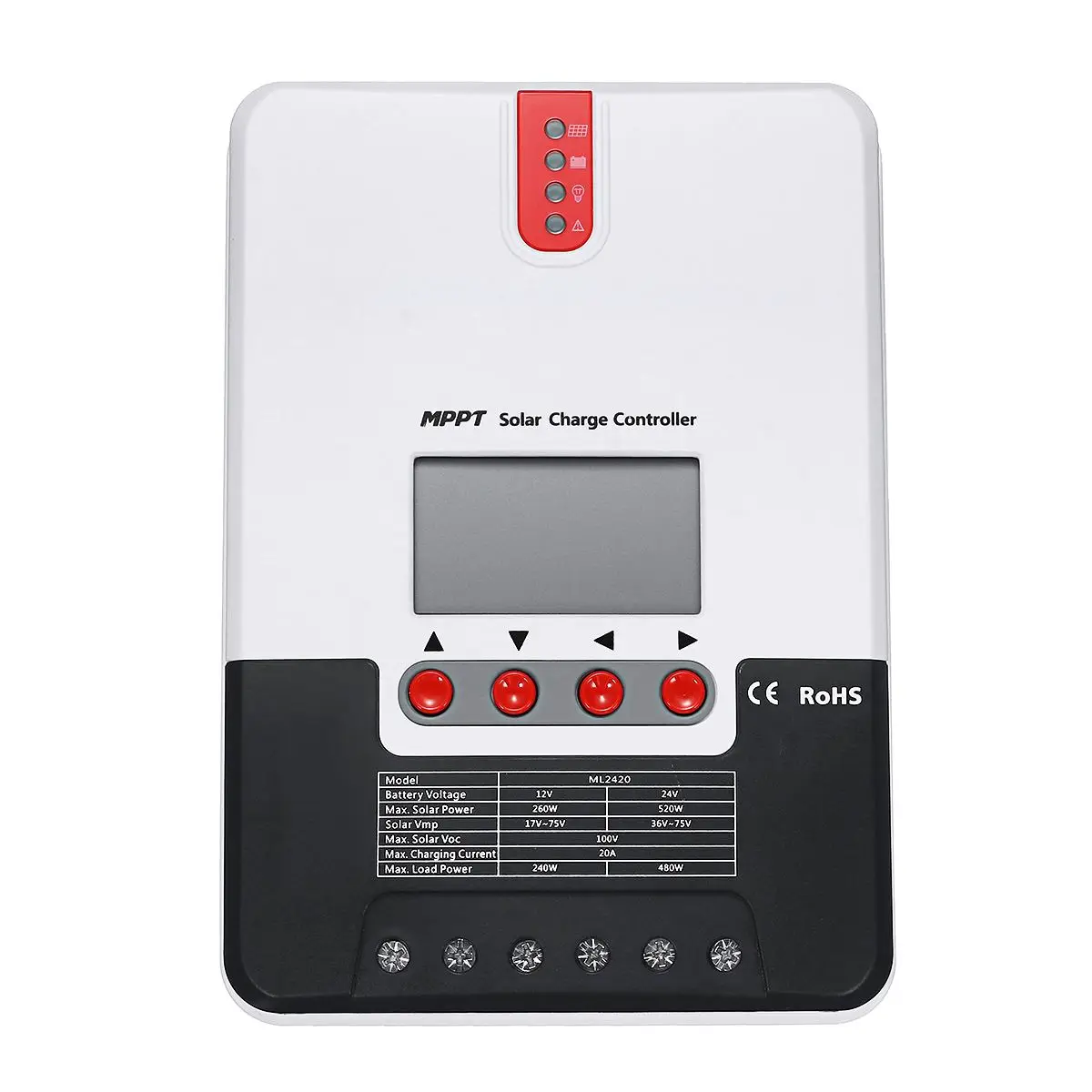 

20A/30A/40A Auto Solar Panel Charger Controller PWM Battery Charge Regulator LCD Screen Display Solar Controller 12V/24V