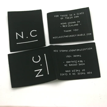 

Wholesale 1000pcs customized garment medium size labels/woven labels/clothing label/embroidered tag Loop fold MWLF-001
