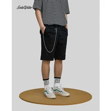 Сода воды мужские повседневные шорты хлопок дышащий длиной до колена плиссированные Шорты повседневные Прямые шторы для мужчин 9339 S