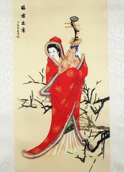 

Zhaojun pattern silk painting decoration scroll painting Chinese characteristics and the new special