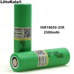 2 шт./лот Liitokala новый оригинальный 18650 2500 мАч батареи INR1865025R 3,6 В разряда 20A для электронных сигарет Мощность батареи
