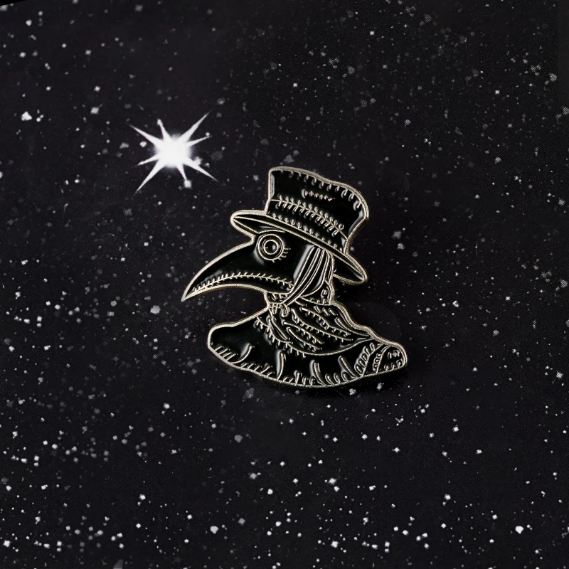 QIHE-JEWELRY-Plague-Doctor-Pins-Doctor-Schnabel-Brooches-Dark-Punk-Badges-Lapel-pins-Men-Women-Steampunk(3)