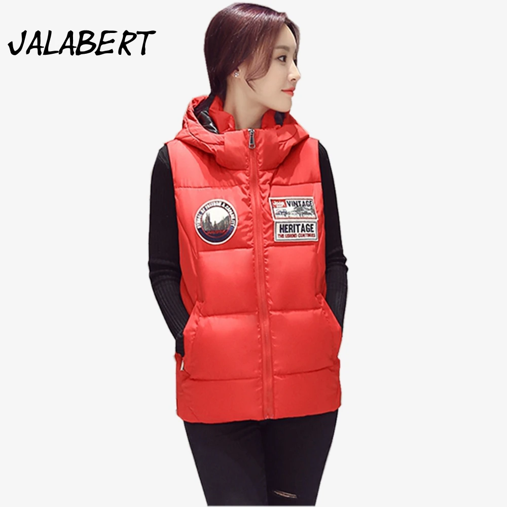 2017 autumn winter new font b women b font short Slim vests Female Hooded Preppy Style