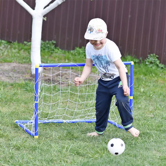 Большой Футбол сетка для футбольных набор игрушек для Для детей аксессуары для игр на улице разработка для мальчиков интересные для занятий спортом в закрытых помещениях инструменты с насосом