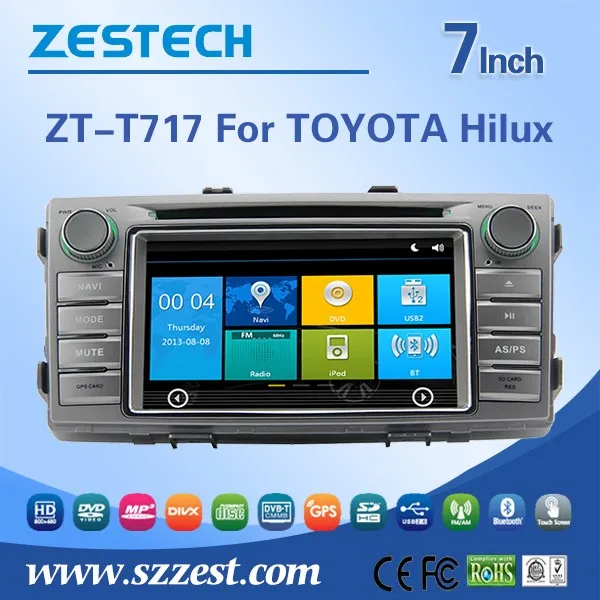 7'' 2din car radio radio shack gps car tracker for Toyota hilux radio