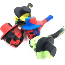 Новые креативные алмазные курительные трубки, комплект, Европейская мода, портативный череп, силиконовый камуфляж, табак, травяная сигарета, трубка LFB638