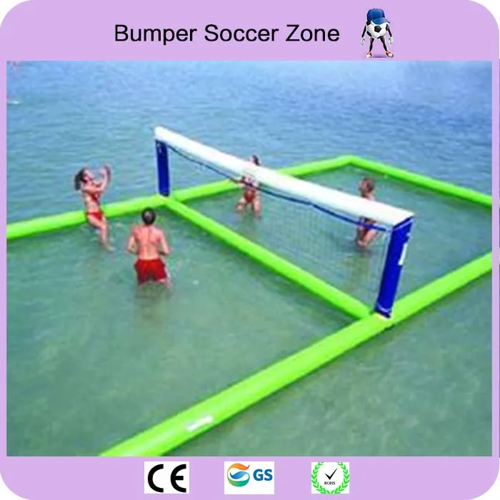 

Free Shipping 12*6 Inflatable Water Sports Games Inflatable Volleyball Field Inflatable Beach Volleyball Court Free a Pump