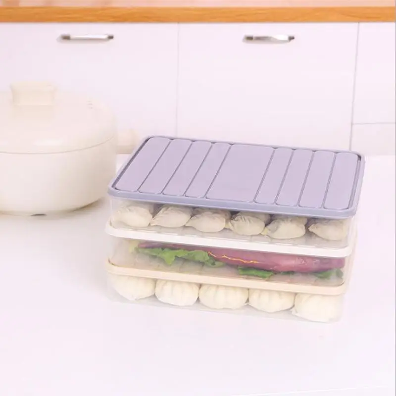 Ящик для хранения яиц, рыбы, контейнер для еды, сохраняет яйца свежими, органайзер для холодильника, кухонные контейнеры для хранения пельменей 3