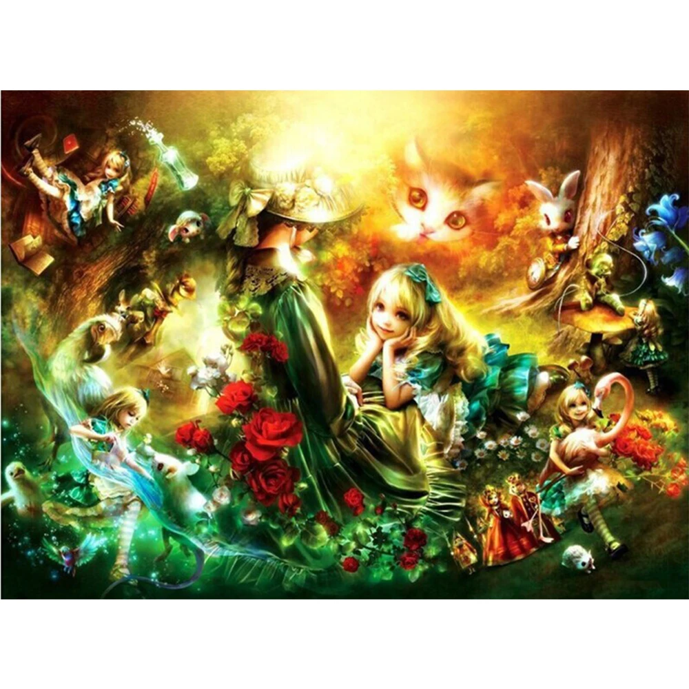 

LI LOYE 5D DIY Diamond Painting Cross Stitch Cartoon paradise Diamond Embroidery Round Diamond Mosaic Decoration Diamant RT862