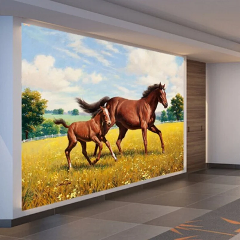 3D обои beibehang с рисунком животных Настенные принтом дивана спальни гостиной|backdrop